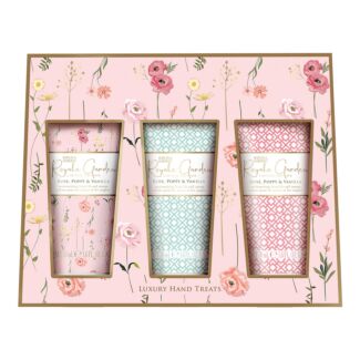 Royale Garden Rose, Poppy & Vanilla Set of 3 Hand Creams
