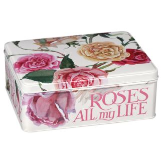 Roses & Pink Toast Deep Rectangular Tin