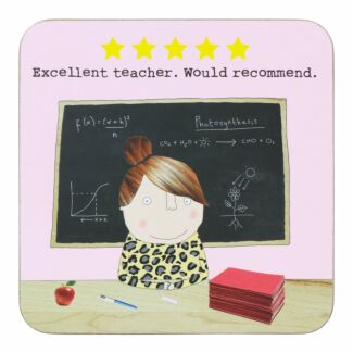 Five Star Teacher Woman Coaster