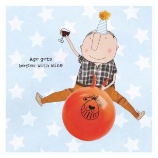 ‘Age Gets Better With Wine’ Birthday Card