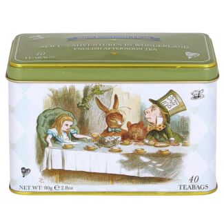 Alice in Wonderland Tea Tin with 40 English Breakfast Tea Bags