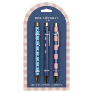 A Dopo Eye/Moon/Stripes Set of 3 Ballpoint Pens