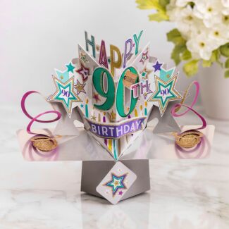 90th Birthday Pop-Up Card