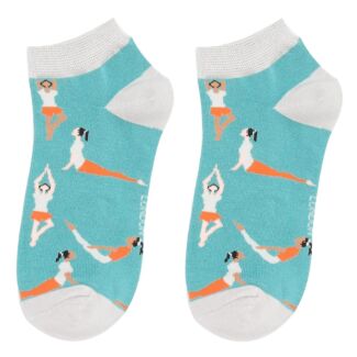 Duck Egg Yoga Poses Women’s Bamboo Trainer Socks