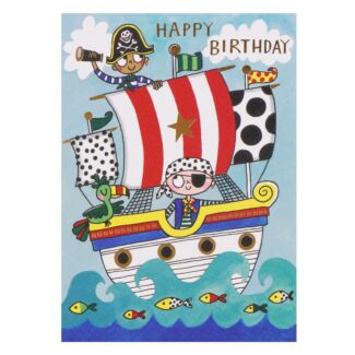 Spot ‘Pirate Ship’ Happy Birthday Card