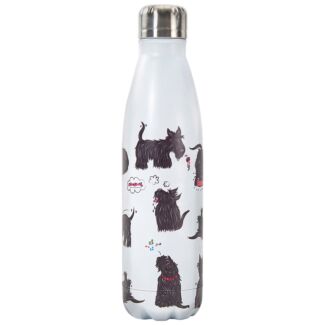 White Scatty Scotty Dogs 500ml Thermal Drinks Bottle