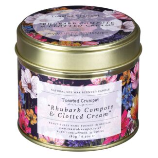 ‘Rhubarb Compote & Clotted Cream’ Tin Candle