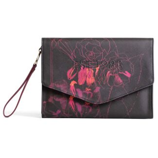 ROZLENA Linear Floral Pouch Bag