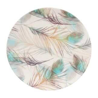 Bamboo Fibre Feather 8 Inch Plate