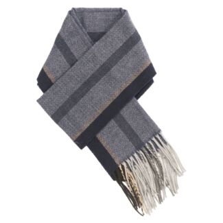 Blue Striped Men's Scarf
