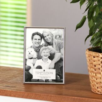 Silver Plated Narrow Edge Photo Frame 5x7