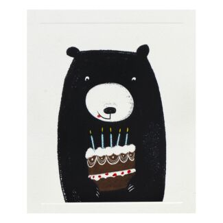 ‘Bear & Cake’ Birthday Card