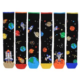 Space Explorer Box of 6 Men’s Socks