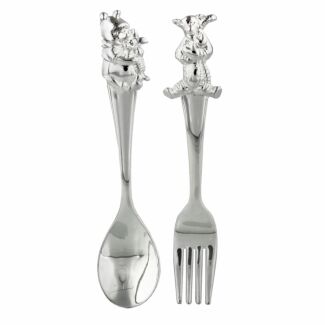 Disney Pooh & Tigger Two Piece Silver Plated Children's Cutlery Set