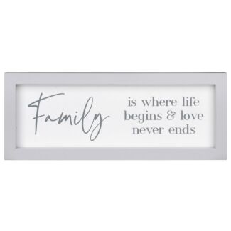 Moments ‘Family’ Long Wall Plaque