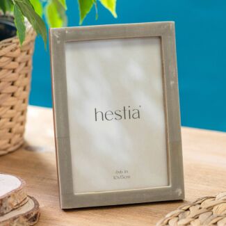 Thin Grey Stained Bone 4x6 Photo Frame