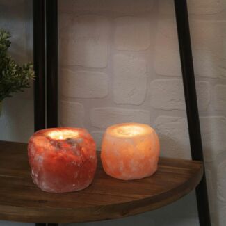 Himalayan Rock Salt Set of 2 Tealight Holders