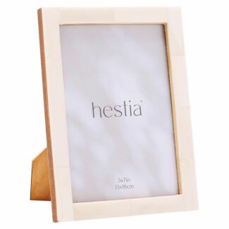 Hestia Natural White Bone 5x7 Photo Frame