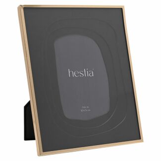 Hestia Gold & Black Layered Mount 4x6 Photo Frame