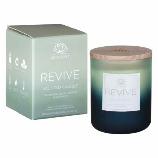 Serenity ‘Revive’ Orange Blossom, Jasmine & Saffron 120g Glass Candle