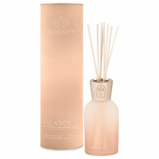 Serenity ‘Balance’ Pink Pepper, Geranium & Amber 220ml Glass Reed Diffuser