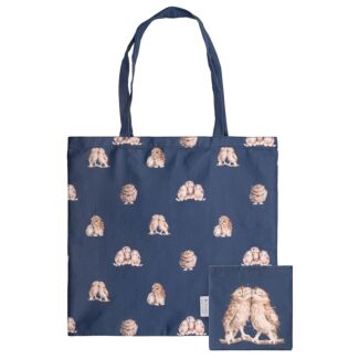 ‘Bird Of A Feather’ Owl Foldable Cotton Shopping Bag