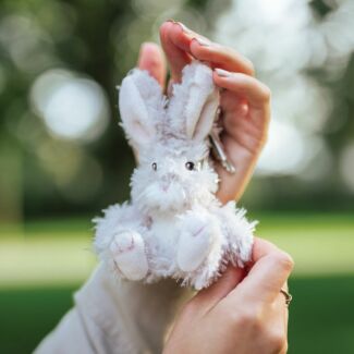 Plush Rowan Hare Character Keyring