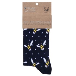 ‘Busy Bee’ Navy Bumblebee Women’s Bamboo Socks