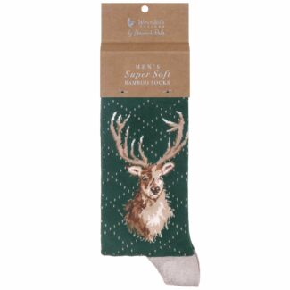 'Portrait of a Stag' Men's Bamboo Socks