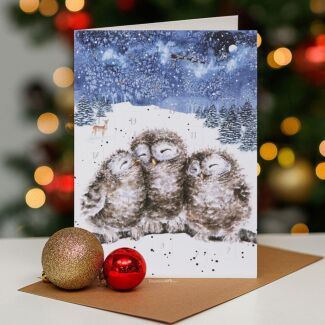 ‘Following Yonder Star’ Owls Advent Calendar Card