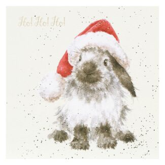 ‘Ho! Ho! Ho!’ Rabbit Christmas Card 