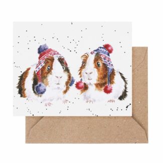 ‘It’s Be-Guinea...’ Guinea Pig 9cm Mini Christmas Card