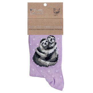 ‘Big Hugs’ Purple Sloth Women’s Bamboo Socks