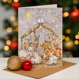 ‘Away in a Manger’ Advent Calendar Card