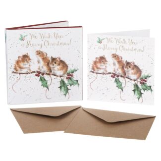 ‘We Wish You a Merry Christmas’ Box of 8 Gold Foiled Christmas Cards 