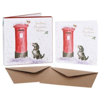 ‘Christmas Wishes’ Set of 8 Luxury Gold Foiled Christmas Cards