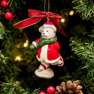 Christmas Tree 'Skating Teddy Bear' Hanging Tree Ornament