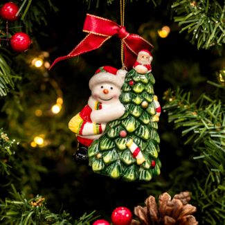 Christmas Tree 'Tree Hugger Snowman' Hanging Tree Ornament