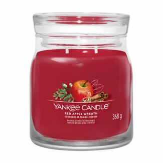 Red Apple Wreath Signature Medium Jar Candle