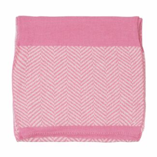 Pink Herringbone Pull Through Scarf