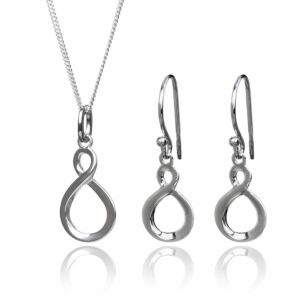 Silver Infinity Loop 2 Piece Jewellery Set