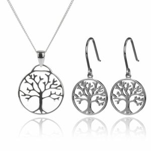 Silver Tree of Life 2 Piece Jewellery Set