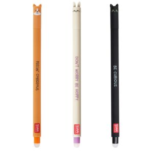 Set of 3 Pets Erasable Gel Pens