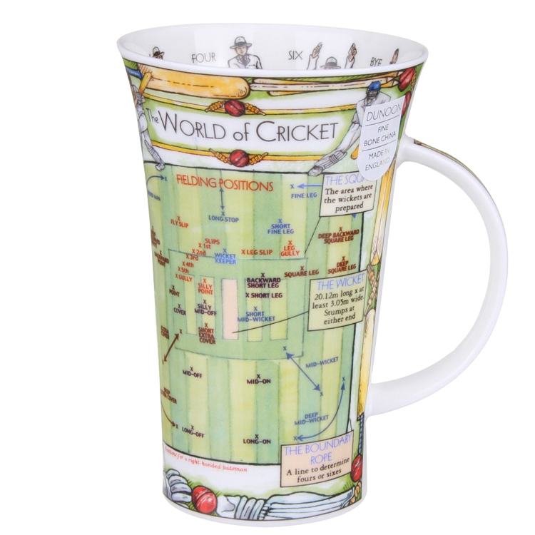 Dunoon World of Cricket Glencoe shape Mug - 18.75 Dunoon World of Cricket Glencoe shape Mug
