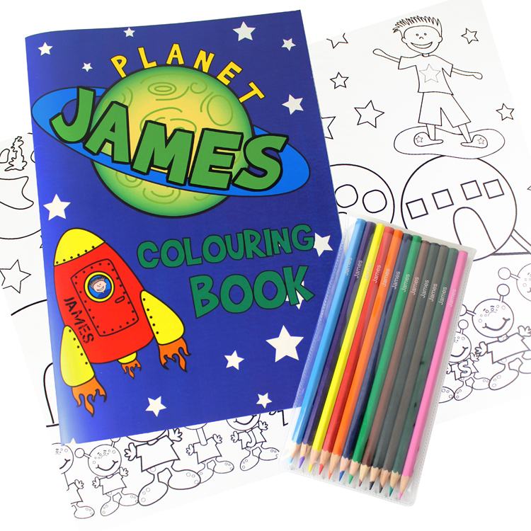 Personalised Space Colouring Set - 8.96 Personalised Space Colouring Set