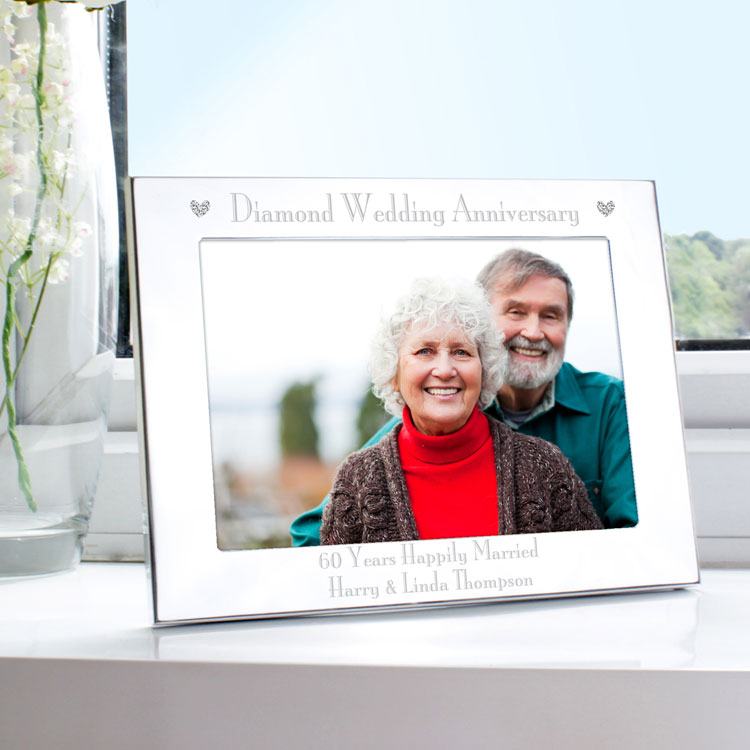 Personalised Diamond Wedding Anniversary 5 x 7 Personalised Diamond Wedding Anniversary 5 x 7