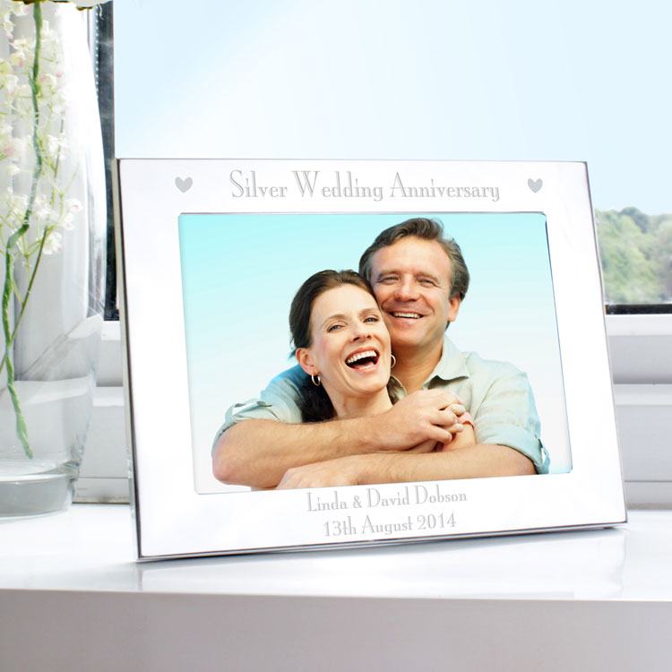 Personalised Silver Wedding Anniversary 5 x 7 Personalised Silver Wedding Anniversary 5 x 7