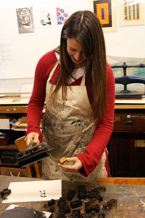 Rachel Bright printing the Bright Side