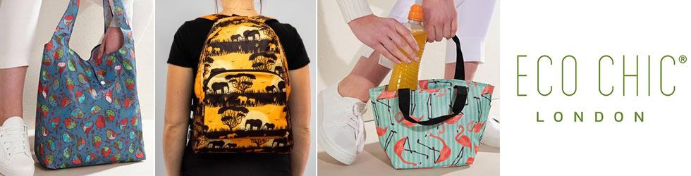 Eco Chic Foldable shopper bags, cool bags and backpacks